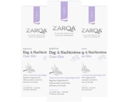 Zarqa - Clear Skin Dag- en Nachtcrème - 3 x 75 ml - Voordeelverpakking