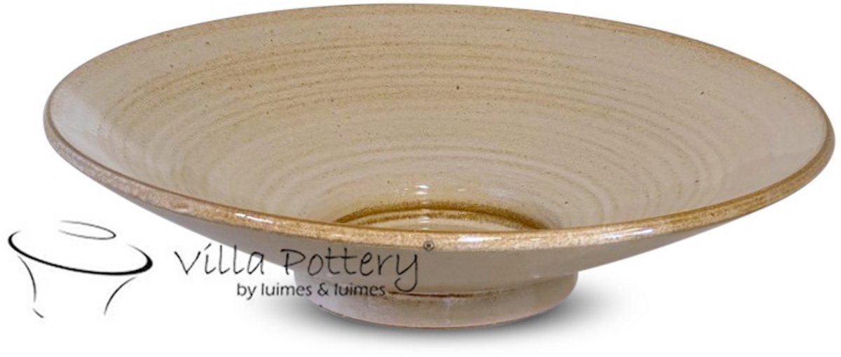 Villa Pottery Vaas - Villa Pottery - Decoratie - Woondecoratie - Vogelvaas - Keramiek - Waterdicht - Sweden 5 Cream Bowl Beige