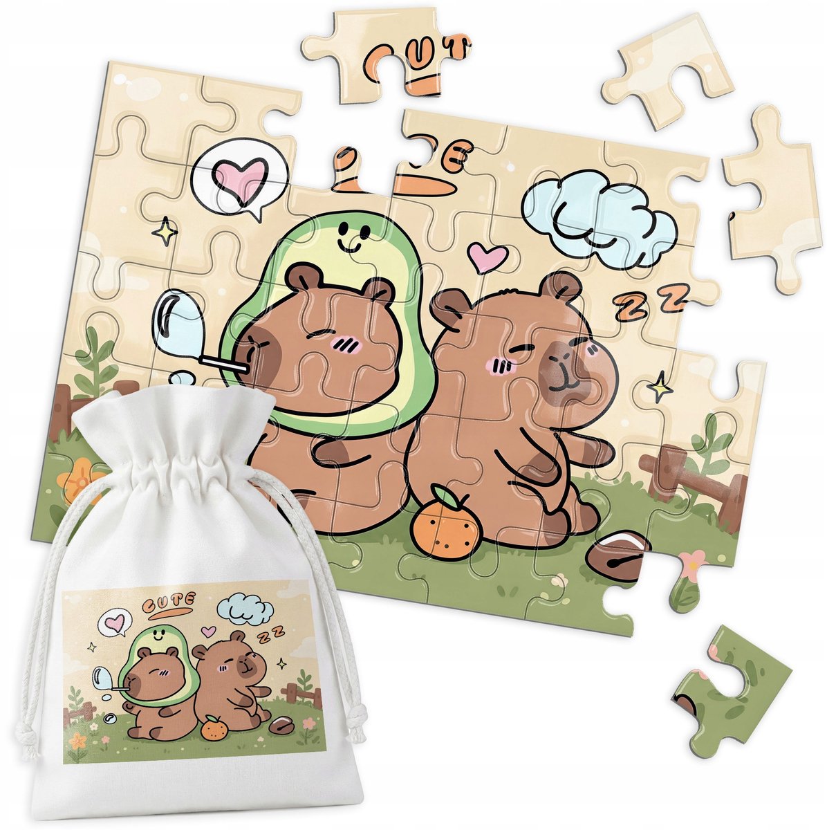 Shady Kapibara puzzel - 35 stukjes - ideaal voor kinderen
