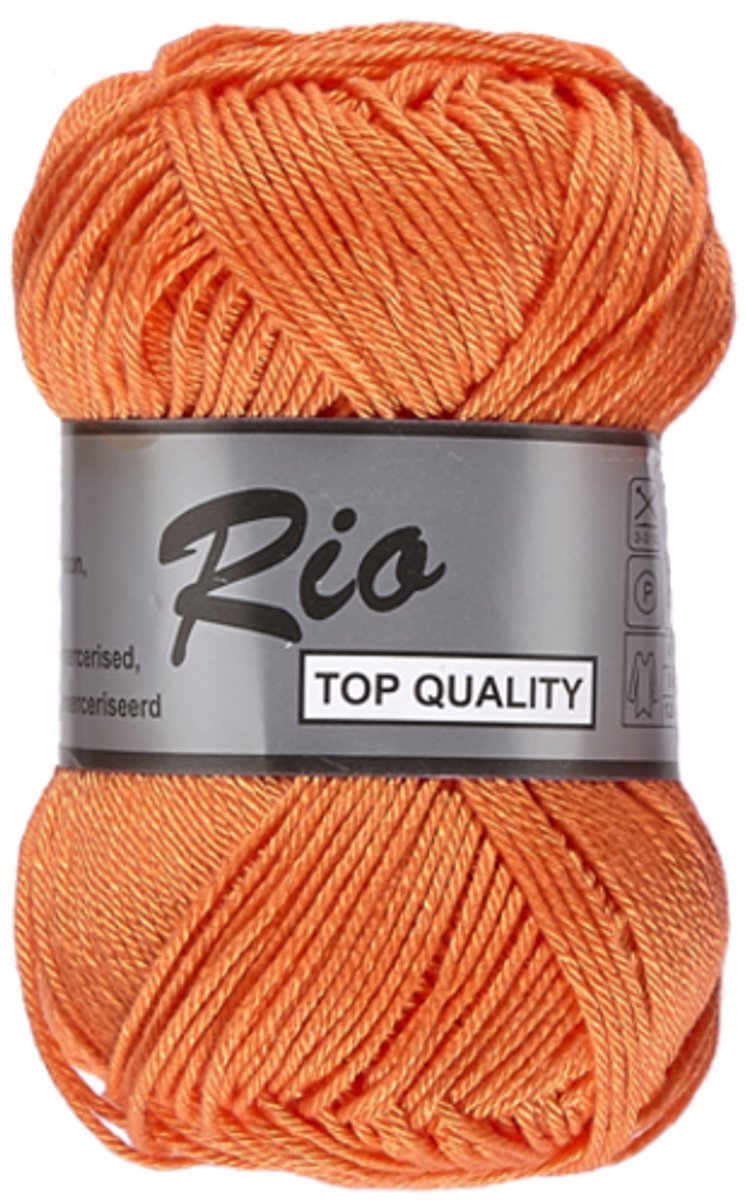 Lammy yarns Rio katoen garen - oranje (028) - 5 bollen