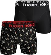 Bjorn Borg SHORTS SAMMY BB REINDEER XMAS-BOX Heren Boxershort - 2P - Zwart - Maat S