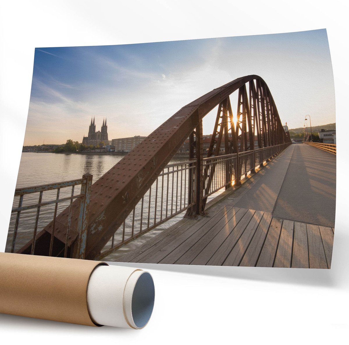 Coloray Polycanvas Wandposter - Kustlandschap, Fotografie - 594 x 840 mm - Blauw Design - Rechthoek - Canvasposter - Woonkamer - Klassiek