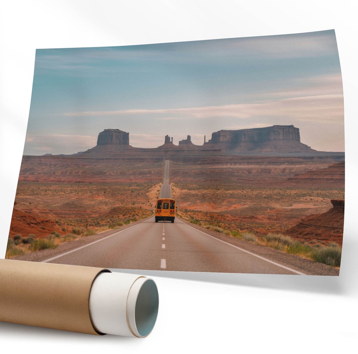 Coloray Polycanvas Wandposter - Afrikaanse Olifanten, Fotografie - 594 x 840 mm - Grijs Illustratie - Rechthoek - Canvasposter - Woonkamer - Modern