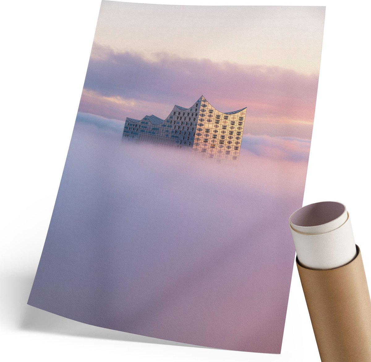Wallfluent Polycanvas Poster - Bevroren Bladeren, Fotografie - 420 x 594 mm - Groen Kunst - Rechthoek - Wandkunst - Woonkamer, Slaapkamer, Kantoor - Klassiek