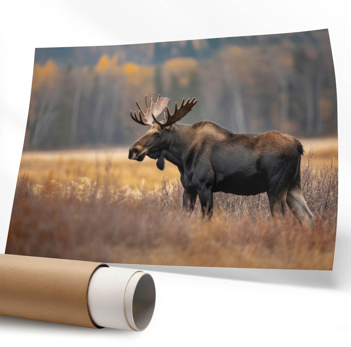 Coloray Polycanvas Poster - Surrealistische Man, Illustratie - 594 x 840 mm - Roze Motief - Rechthoek - Kunstposter - Slaapkamer - Expressief