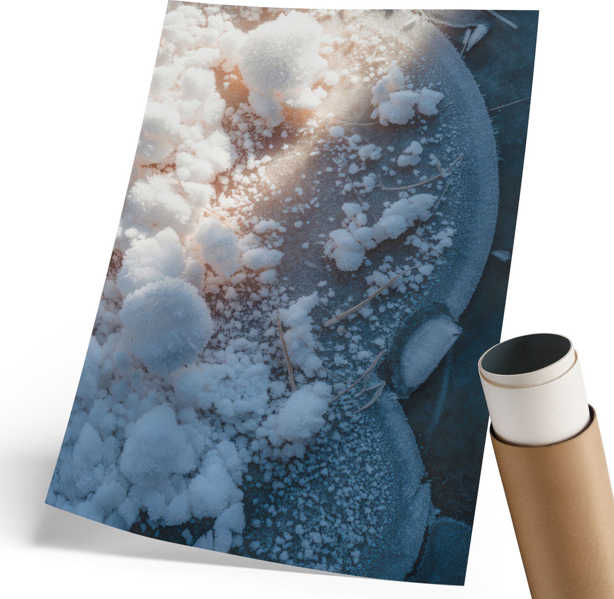 Coloray Canvas Poster Polycanvas - Winterklimaat, Fotografie - 210 x 297 mm - Wit Poster - Rechthoek - Decoratieve poster - Woonkamer, Slaapkamer, Kantoor - Modern