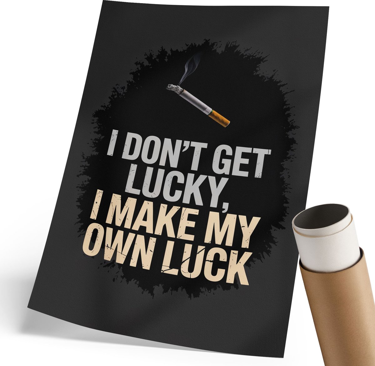 Coloray Polycanvas Wandposter - Motivatietekst, Typografie - 210 x 297 mm - Zwart Decoratie - Rechthoek - Interieurdecoratie - Woonkamer, Slaapkamer, Kantoor - Expressief