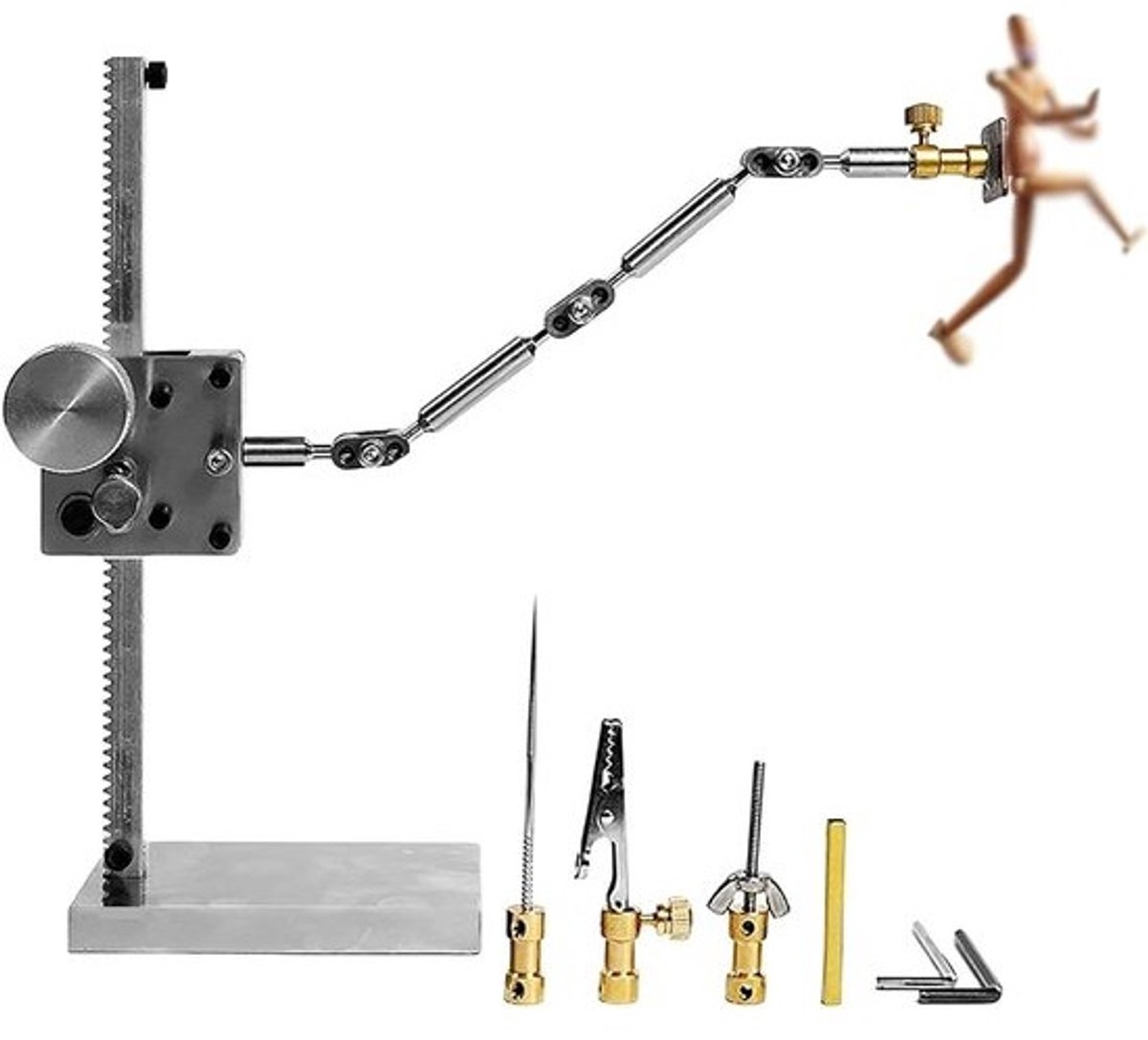 Stop Motion Armatuur - Animatie Rigging Systeem - Animatie Maken - Hoge Stabiliteit - 25 cm Arm - Zilver