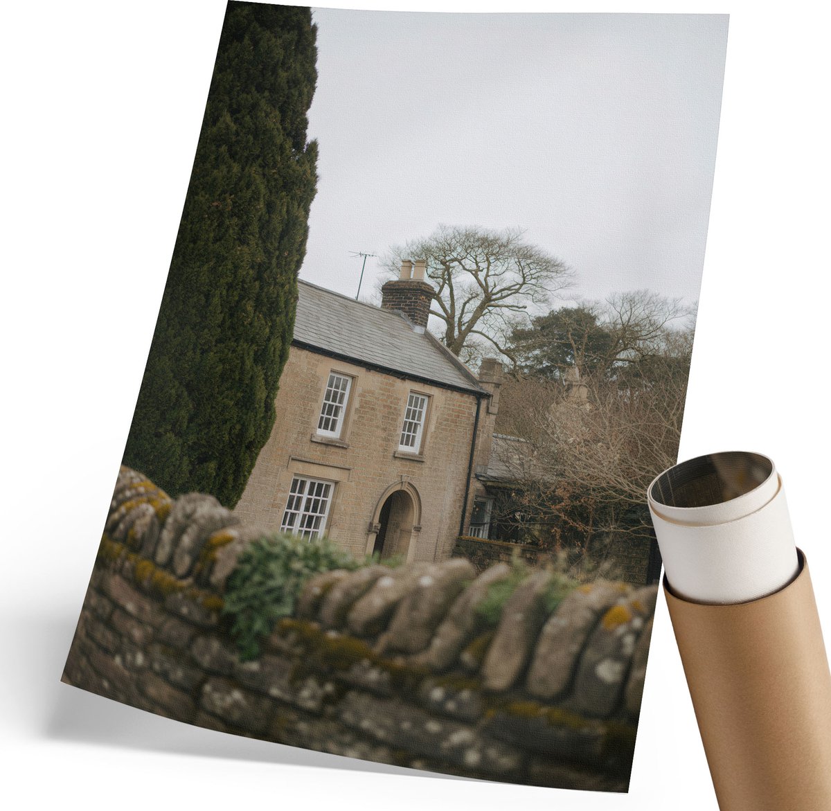 Coloray Canvas Poster Polycanvas - Landgoed, Fotografie - 210 x 297 mm - Beige Decoratie - Rechthoek - Decoratieve poster - Woonkamer, Slaapkamer, Kantoor - Rustiek