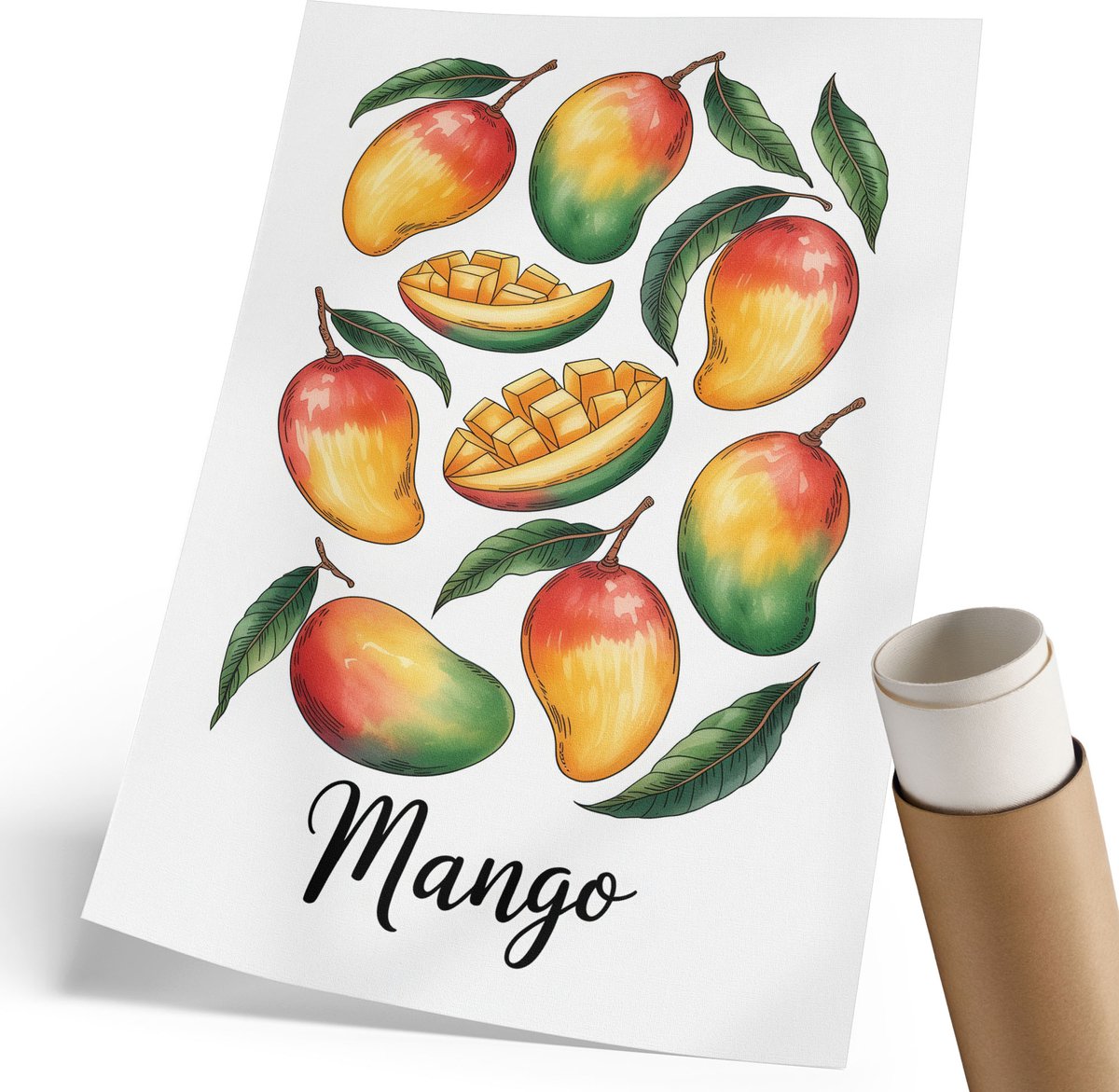 Coloray Polycanvas Wandposter - Graffiti Auto, Poster - 420 x 594 mm - Grijs Decoratie - Rechthoek - Wandkunstwerk - Woonkamer, Slaapkamer, Kantoor - Modern