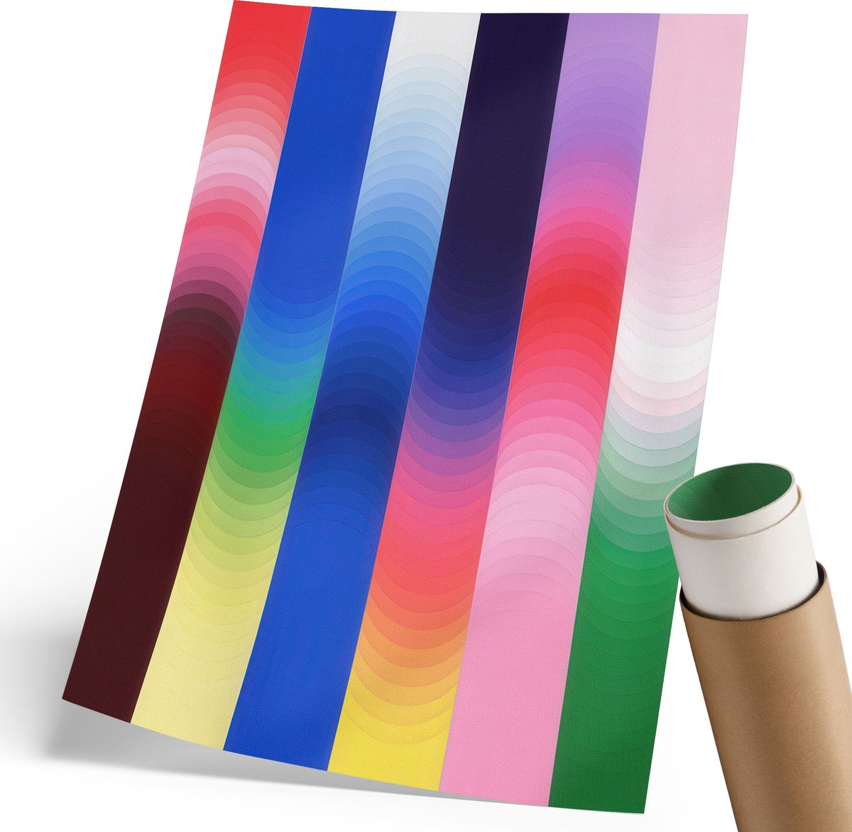 Coloray Polycanvas Wandposter - Historische Stad, Grijs - 420 x 594 mm - Grijs Decoratie - Rechthoek - Canvasposter - Kantoor - Glamour