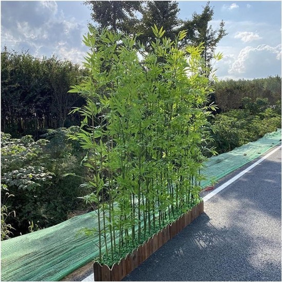 Kunstmatige Bamboe - Nep Bamboe Plant - Ruimte Verdelen - Onderhoudsvrij - 100 cm Hoog - Groen