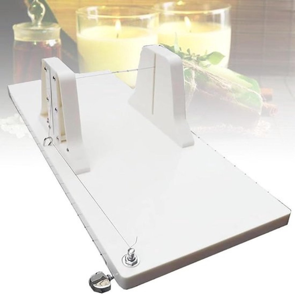 Zeepsnijder Handgemaakt - Zeepbrood Snijder - DIY Zeep Maken - Precisie Snijdraad RVS - Snijhoogte 9.5 cm - Niet gespecificeerd