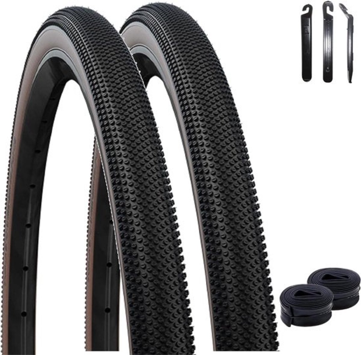 Vouwbanden Set - Fietsbanden Binnenbanden - Fietsen Onderhoud - Race Guard Bescherming - 45-622 28x1.70 - Brons