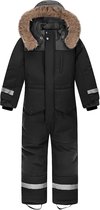 Skipak met capuchon, winddicht, waterdicht, ski-overall voor meisjes, warm skipak, dikke ski-overall met reflecterende strepen