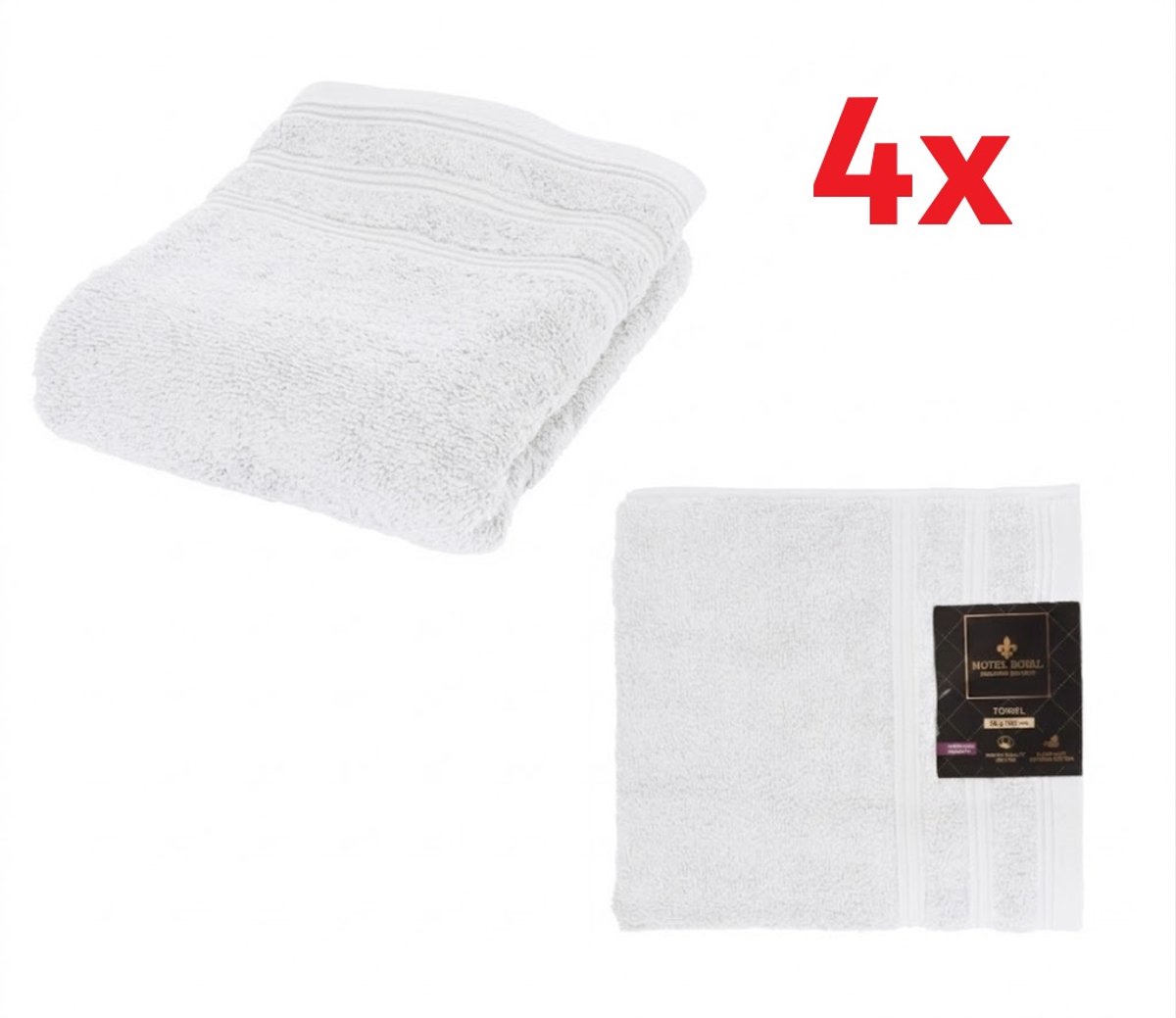 Hotel Royal handdoeken wit (4 stuks)