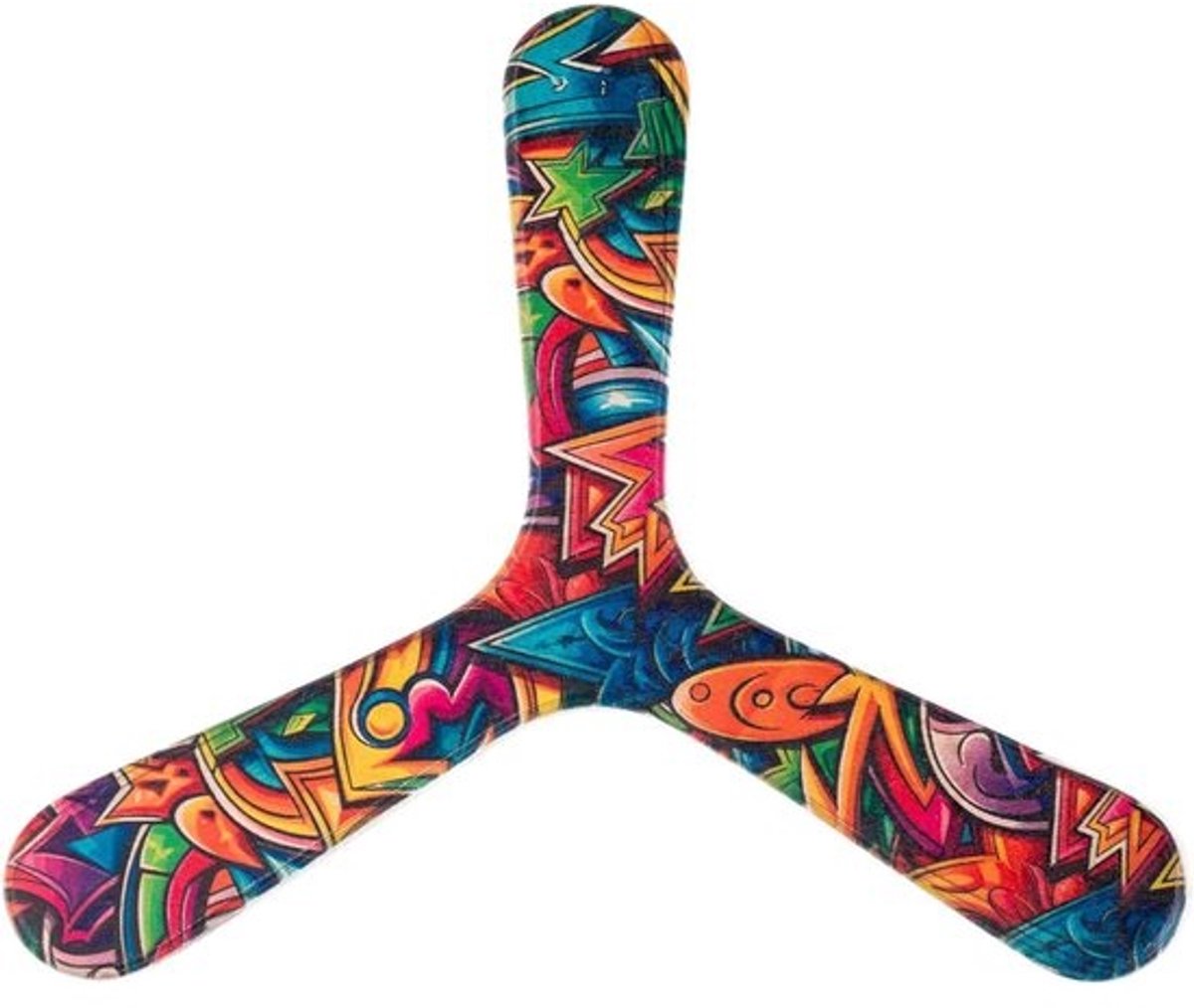 Houten Boemerang - Vliegende Boemerang - Buiten Spelen - Zwevende Vlucht - 24 cm - Meerkleurig