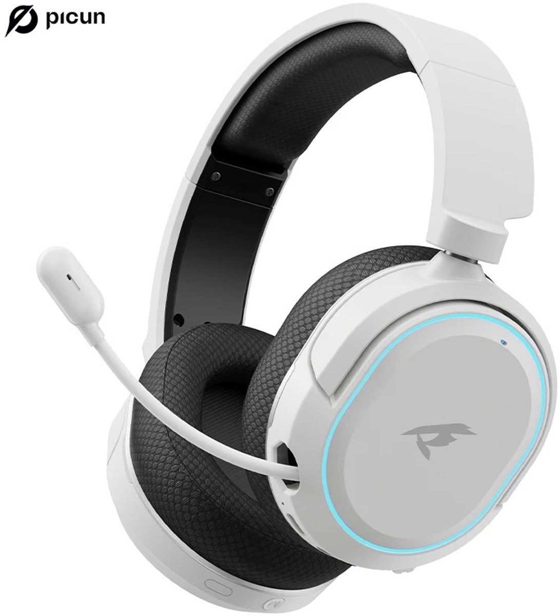 G&G headset met microfoon - Koptelefoon - Koptelefoons- PS5 -PS5 - Nintendo - Xbox - Draadloos - Gaming - Bluethooth - Wit