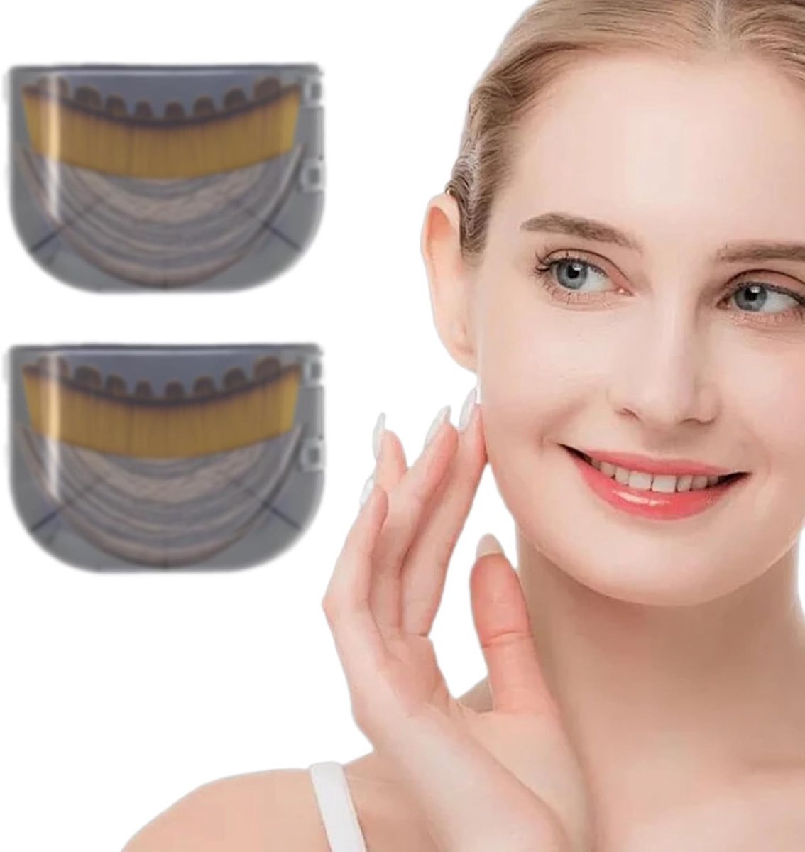 Lymfatische Gezichtsmassage Borstels Set voor Gezichtscontour, Lymfedrainage en Sculpting met Opbergdoos