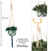 Luxe macramé plantenhanger - plantenhouder van katoen - dip dye