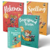 Kickstart Groep 6 Compleet - Oefenboek Rekenen Groep 6 1e helft - Oefenboek Spelling Groep 6 1e helft - Begrijpend Lezen Groep 6 Oefenboek - Begrijpend Lezen Kaarten - Wijzer over de Basisschool