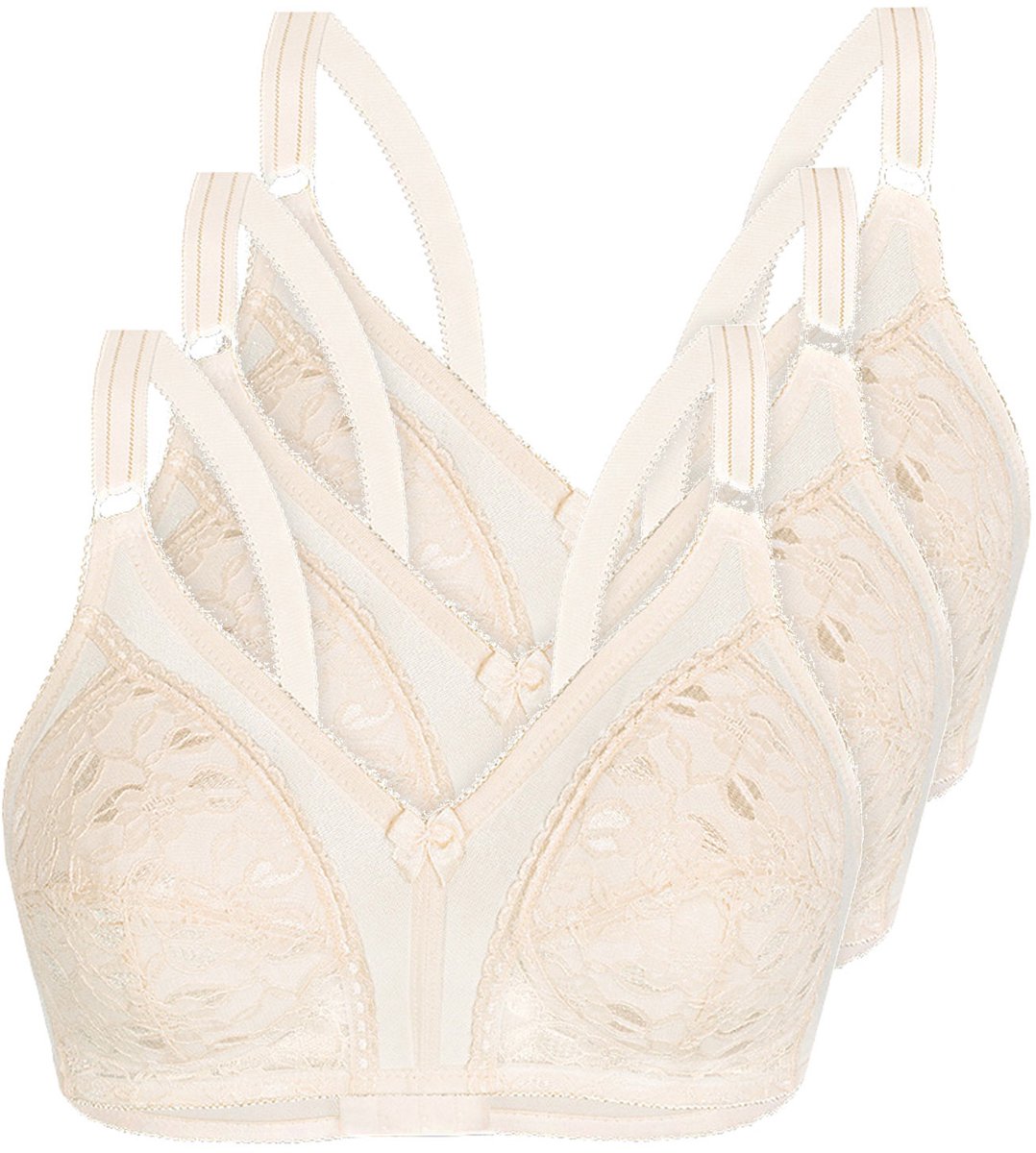 3-pack Zachte bh Inzetstuk Functional Bras