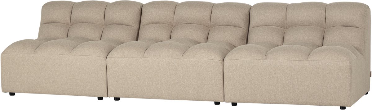 WOOOD Pepper 3-Zits Bank - Zand - 79x300x92