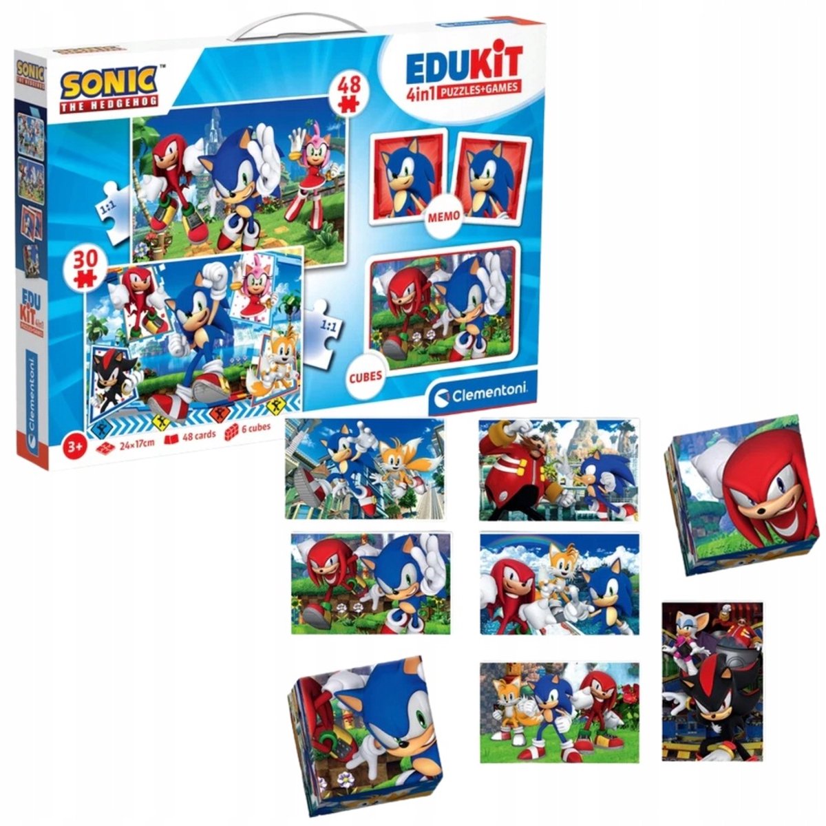 Educatieve Sonic Speelgoedset: Puzzels, Memo & Blokken voor Kinderen