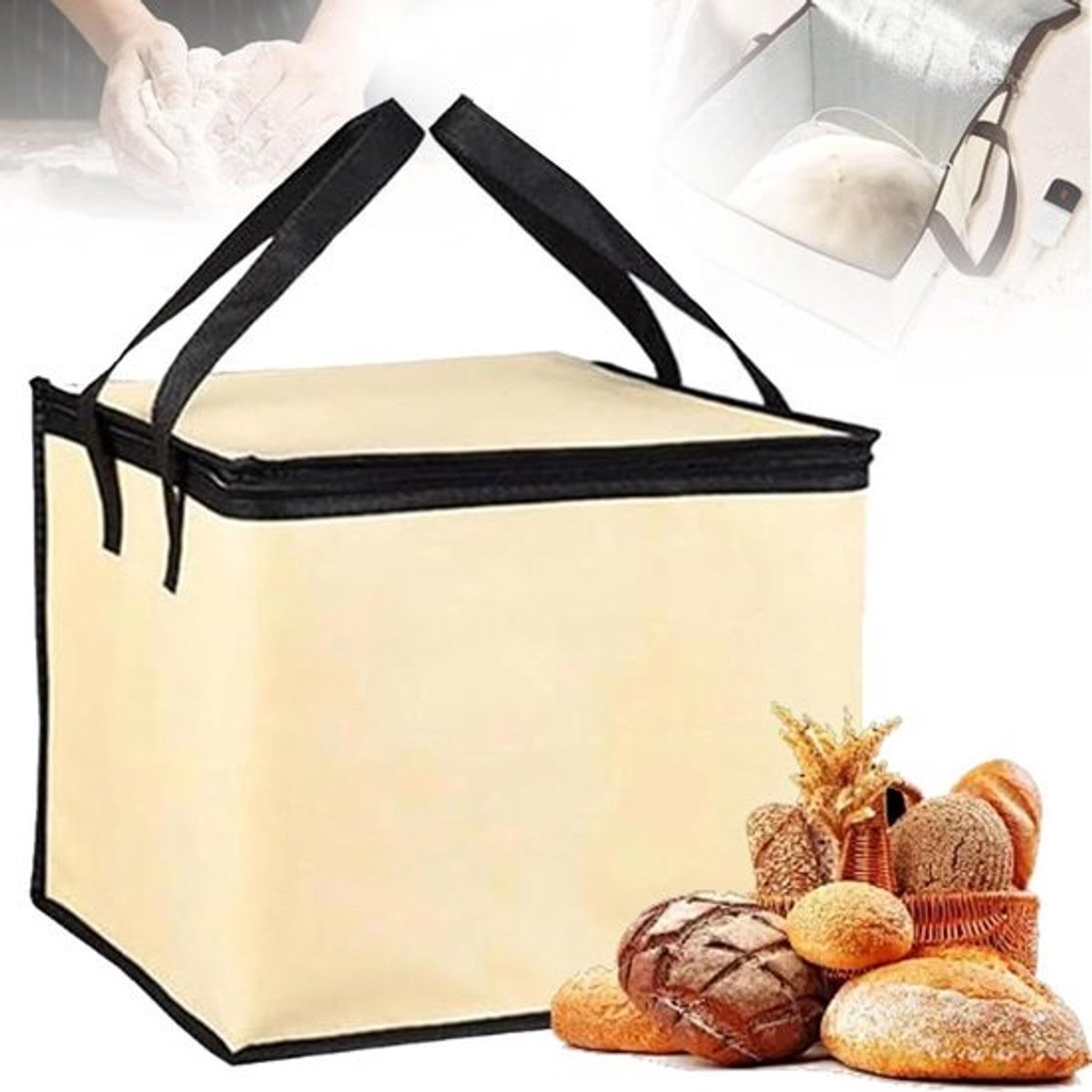 Opvouwbare Broodrijskast - Deeg Fermentatiebox - Brood Bakken - Temperatuurregeling - 50L - Wit