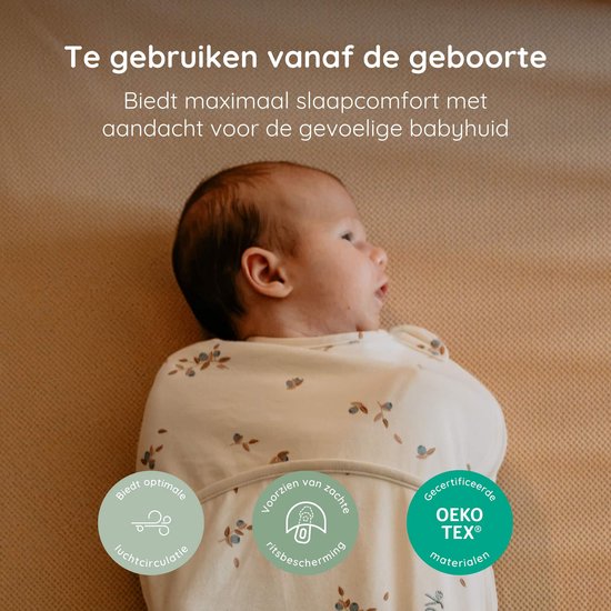 Puckababy Piep Inbakerslaapzakje baby (0-3m) - Blueberries - Katoen TOG 0.5 — afbeelding 4