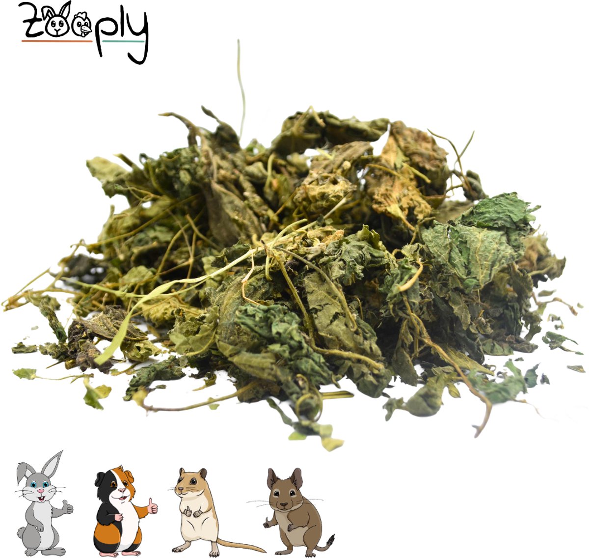 Zooply Brandnetelblad - Kruiden & Snacks - 100% natuurlijk - Voor konijnen & cavia's - 350 gram