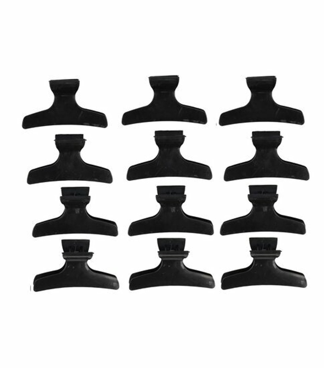 Haarsoires Styling Tool – Kappersklemmen – Zwart – Set van 12