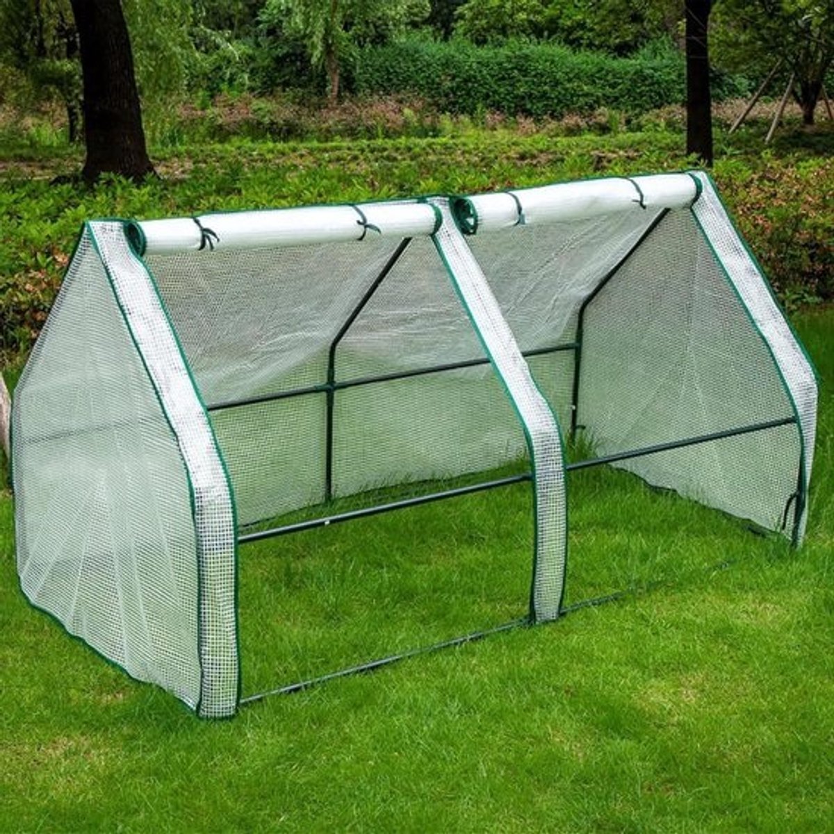 Draagbare Mini Kas - Kweekkas Tuinrek - Planten Beschermen - Versterkte Structuur - 945 inch - Raster Patroon