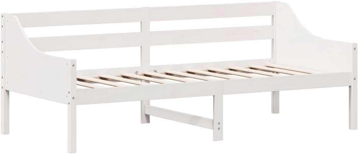 Bedframe 86x206 cm - Industrohome Houten Bedbank met Beschermroosters en Multiplex Lattenbodem
