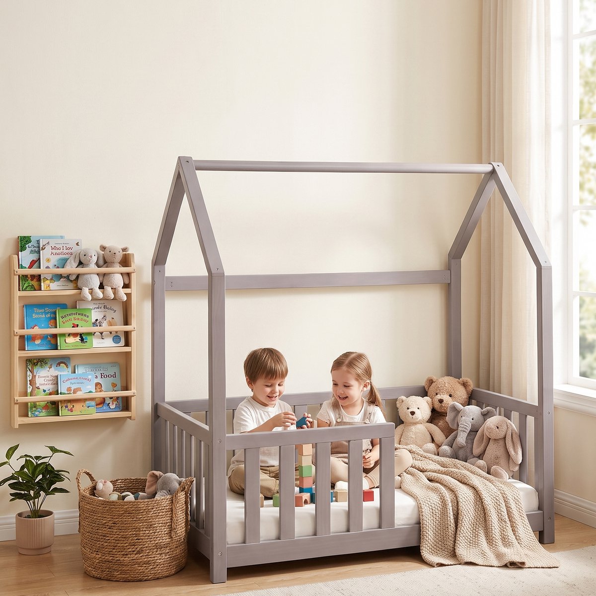 Buxibo Buxibo Kinderbed Houten Huisbed - afbeelding 2