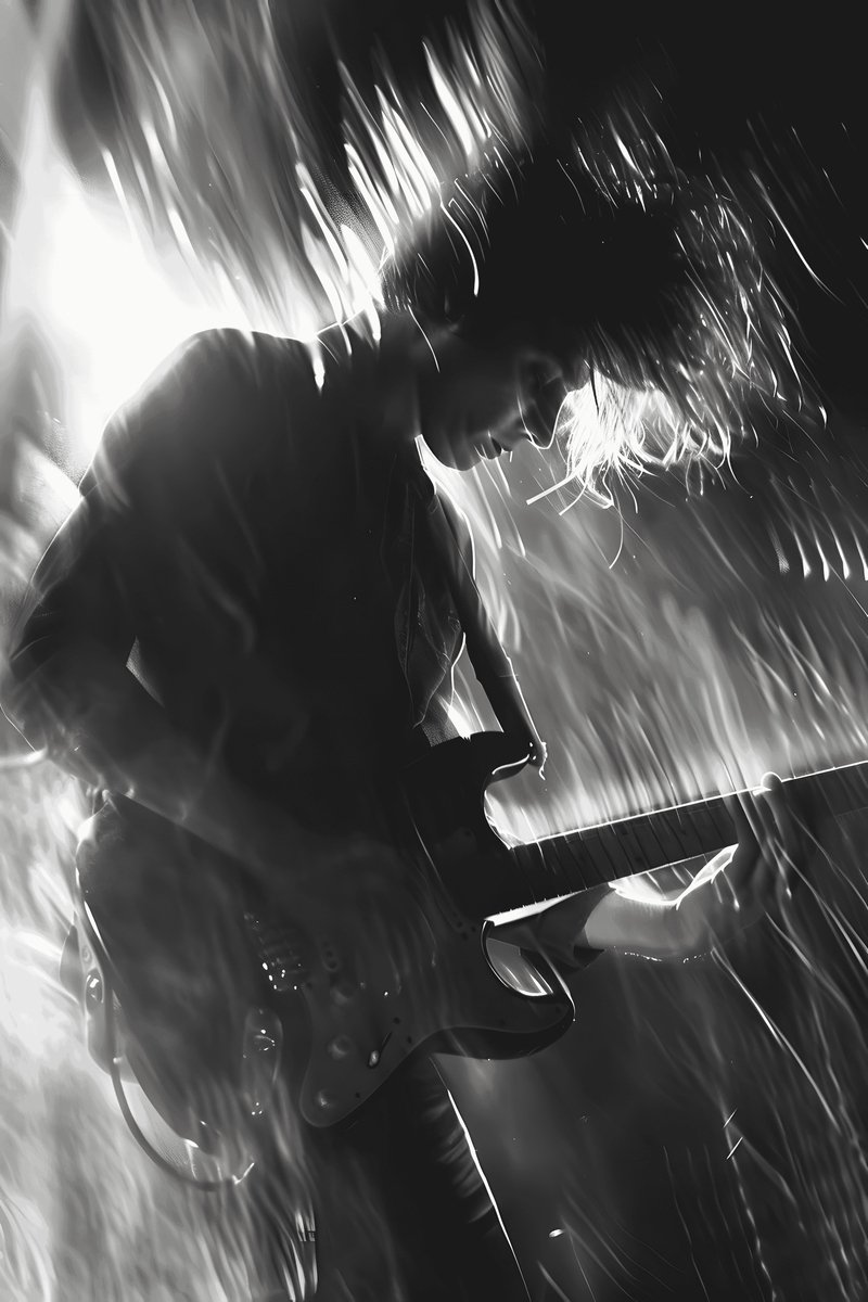 Rock Poster - Abstracte - Zwart Wit - Wanddecoratie - posters - formaat 30x40cm - XS2101MT