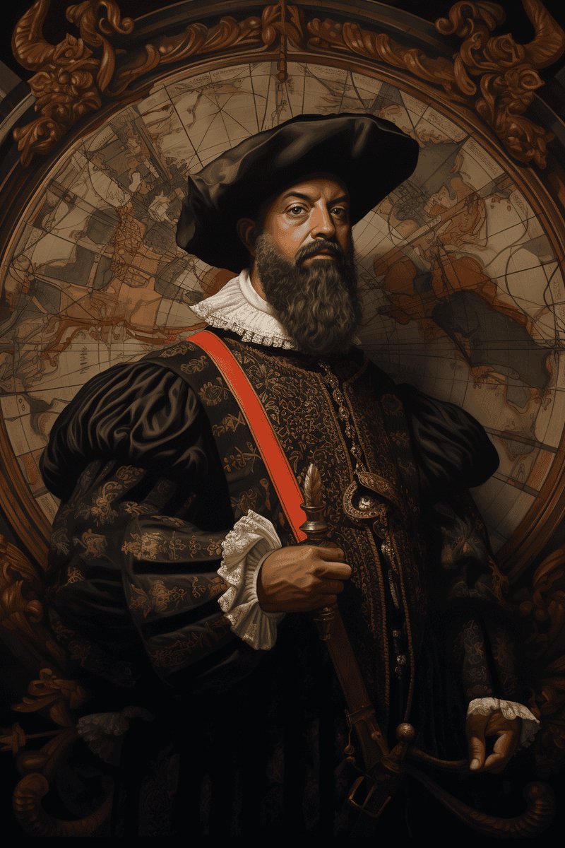 Vasco da Gama Poster - Geschiedenis - Abstracte - Reiziger - Wanddecoratie - posters - formaat 30x40cm - XS2017RTB