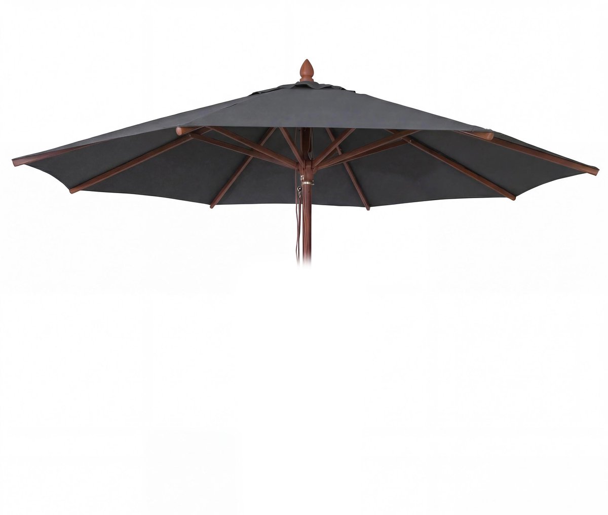 Vervangende hoes voor horeca-houten parasol MCW-C57b, parasolhoes, rond Ø4m polyester ~ antraciet