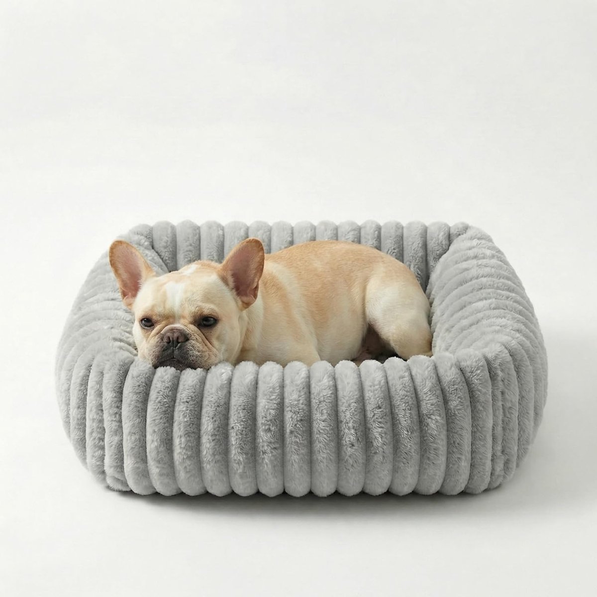NIVA® Hondenbed - Hondenbank - Hondensofa - Hondenmand - Grijs - 63cm x 53cm x 18cm