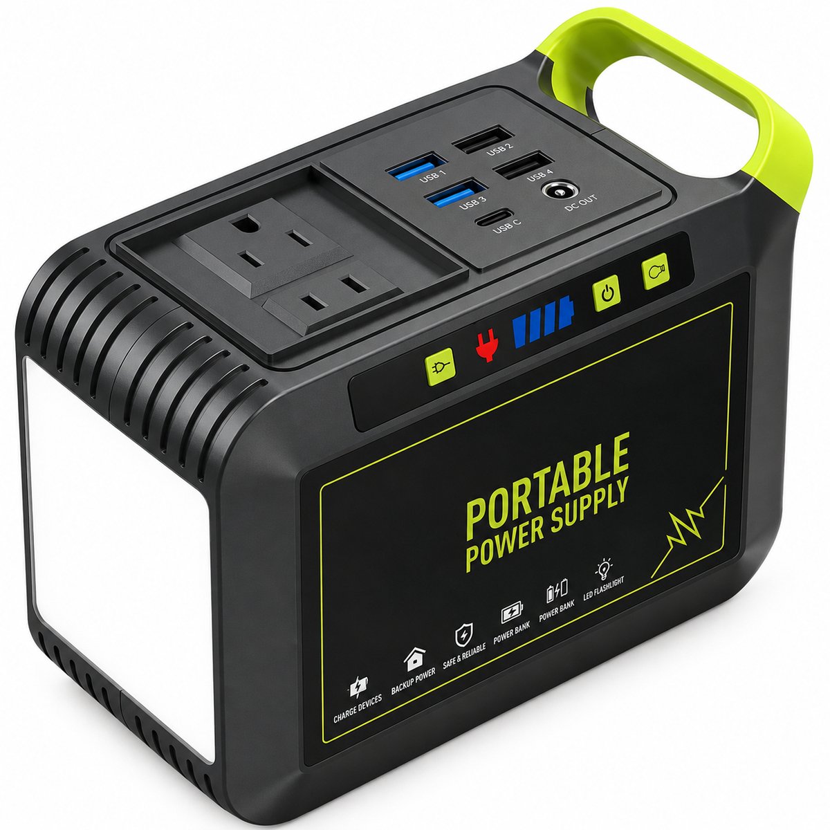 Powerstation 88Wh 24000mAh – 80W AC Uitgang – USB-C & QC3.0 – LED Zaklamp – Compact – 230V