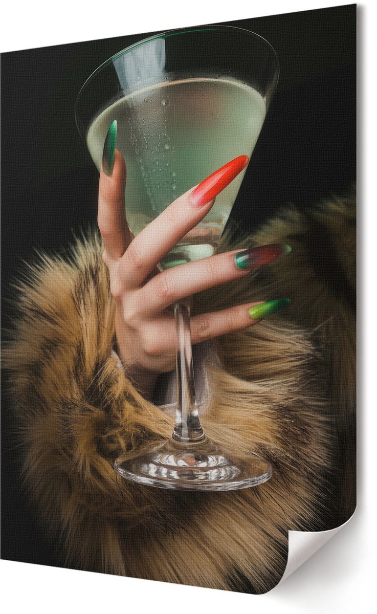 Coloray Polycanvas Poster - Vintage Luxe, Fotografie - 420 x 594 - Zwart Motief - Rechthoek - Wandkunst - Woonkamer, Slaapkamer, Kantoor - Glamour
