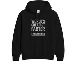Vaderdag Hoodie – WORLD'S GREATEST FARTER • I MEAN FATHER • – Humor Outfit – Unisex Hoodie voor Dames & Heren – Leuk Cadeau