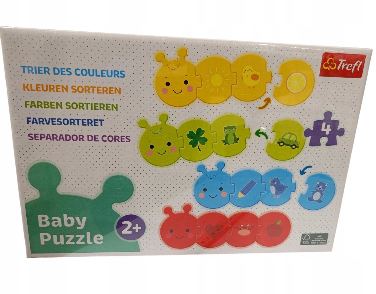 Trefl Baby Kleuren Sorteer Puzzel 93353 - 4 Ruimtelijke Puzzels