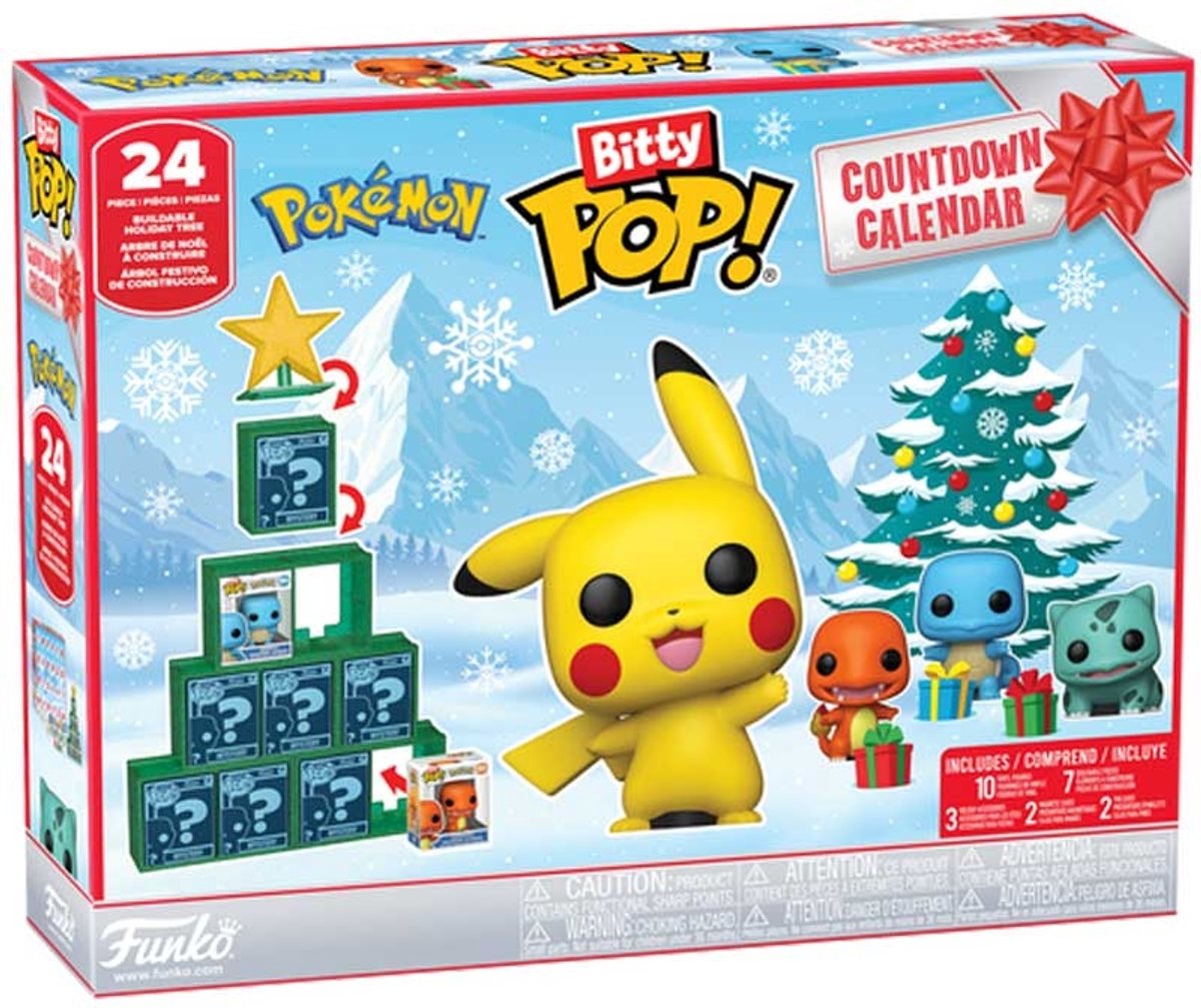 Funko Bitty Pop! Pokémon Countdown Calendar - Funko Pop! - Pokémon Adventskalender 2026 - Aftelkalender - Pikachu.