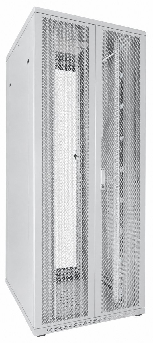 DSIT 42U witte serverkast met dubbele geperforeerde voor- en achterdeuren 800x1000x2000mm (BxDxH) - serverbehuizing - serverrack - 19 inch