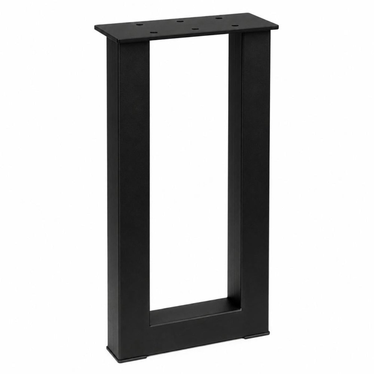 FLE - Stalen zwarte u-vormige tafelpoot - stalen meubelpoot 30 cm X 6 cm - industrieel design - geschikt voor tafel, bijzettafel, zuil en sidetable