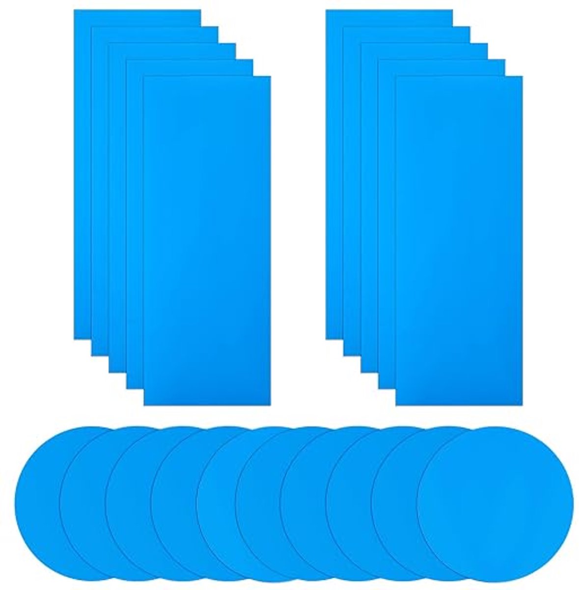 Zwembad Reparatie Kit - Zwembad Reparatie Patches - Patch Kit - Waterdichte tape - Zelfklevend - Lekkages - Waterdicht - Voor reparatie van zwembaden, luchtbedden - 20 stuks - blauw