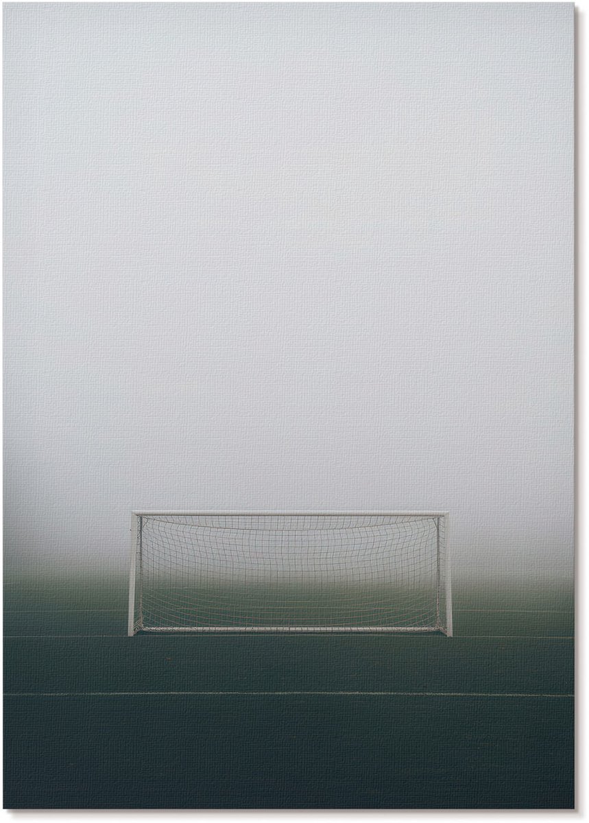 Tulup Polycanvas Wandposter - Doel Op Het Veld, Fotografie - A4 - Wit Wanddecoratie - Rechthoek - Interieurdecoratie - Woonkamer, Slaapkamer, Kantoor - Minimalist
