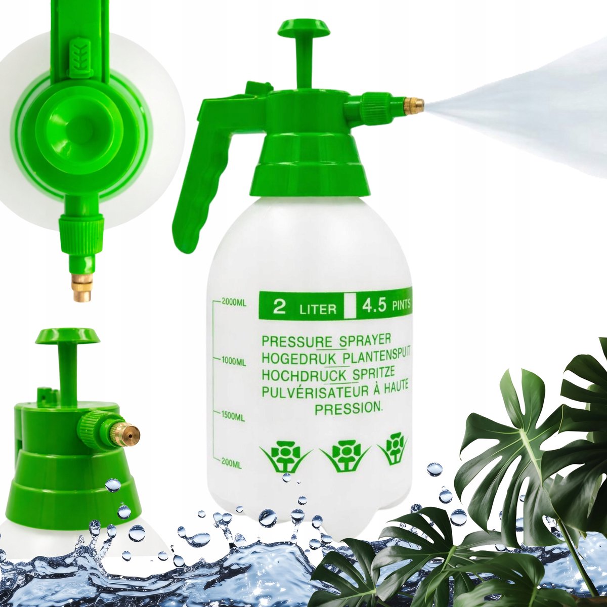 Drukspuit 2L met Continue Spuitfunctie voor Planten