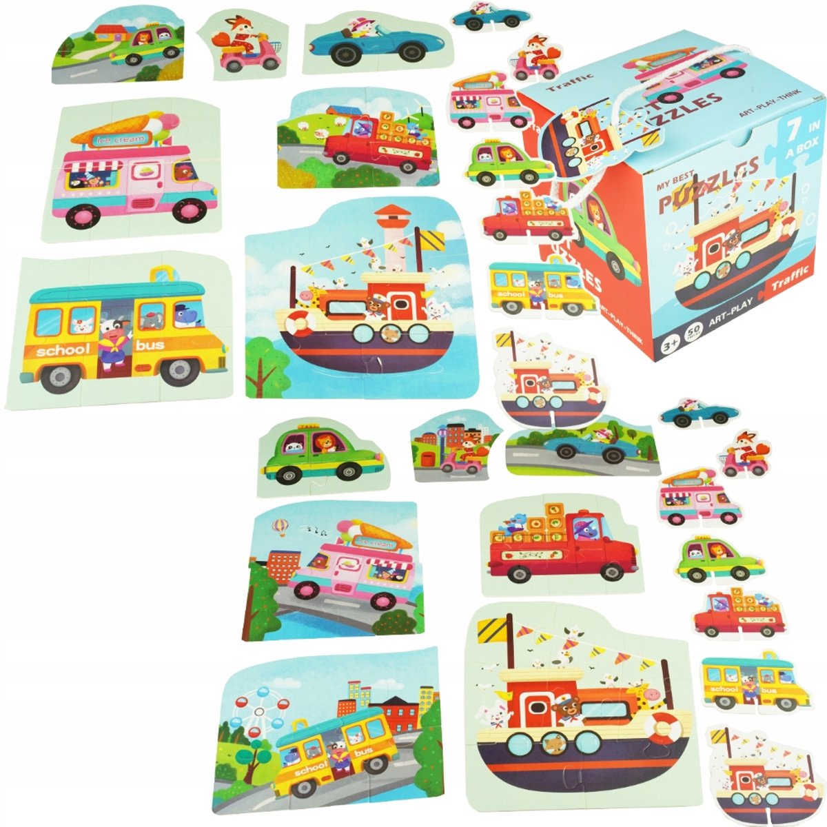 KinderSafe Straat Verkeer Puzzel - 50 Delen Auto's